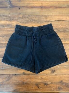 Women's Black Lounge Shorts - Casual Drawstring Waist, Size XS